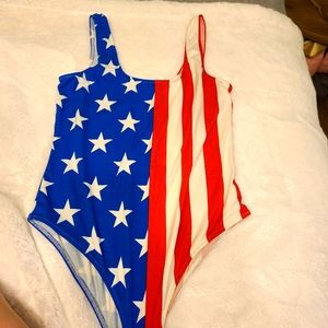 American flag body suit